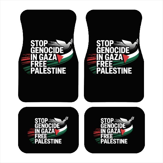 Free Palestine Now – End Genocide in Gaza Car Mats