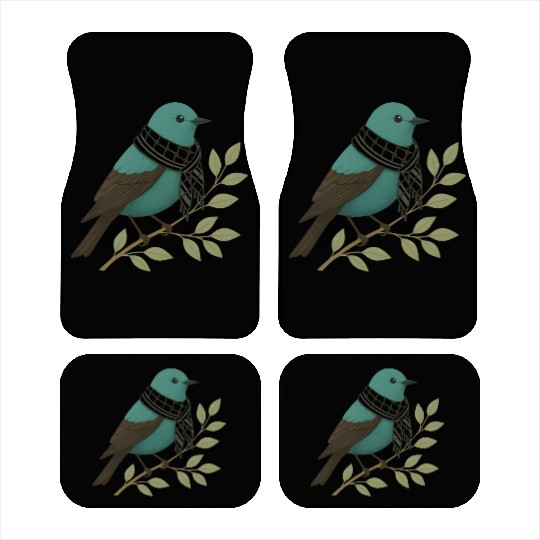 Palestine Sunbird with Keffiyeh and Olive Branch Car Mats