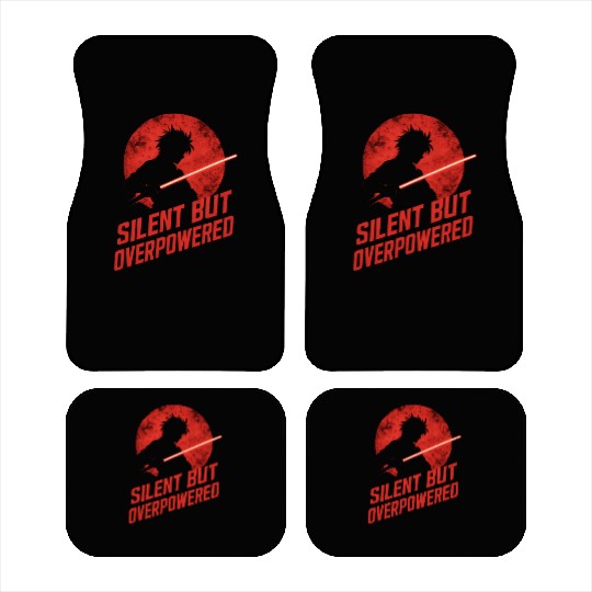 Silhouette Jedi with Red Moon Car Mats