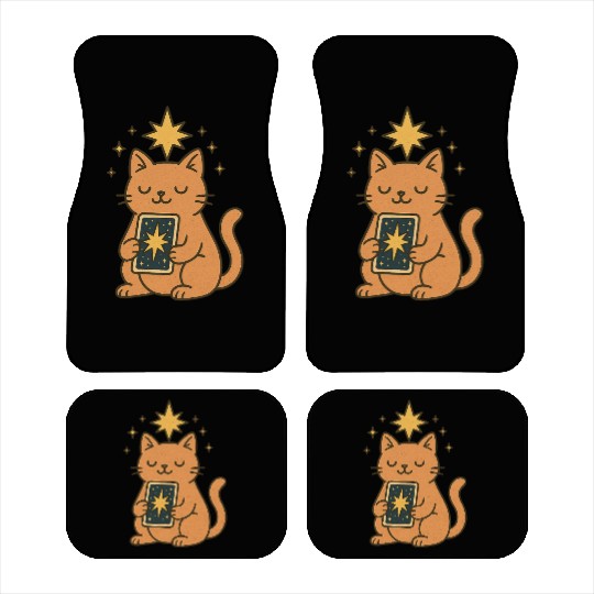 Celestial Cat Tarot Design Car Mats