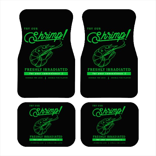 Radioactive Shrimp Retro Parody Car Mats