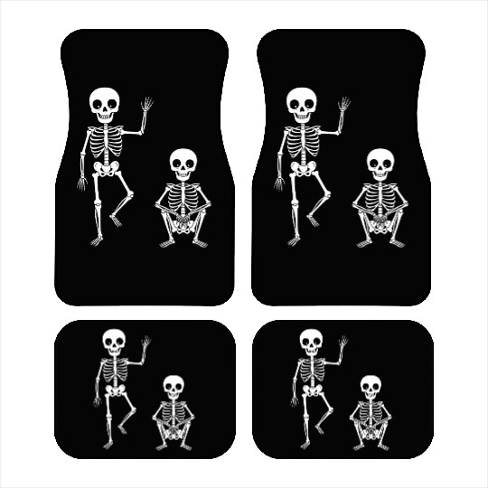 Funny Halloween Skeleton Spooky Season Cute Ghost Car Mats