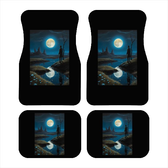 Mystic Night Under the Full Moon Car Mats