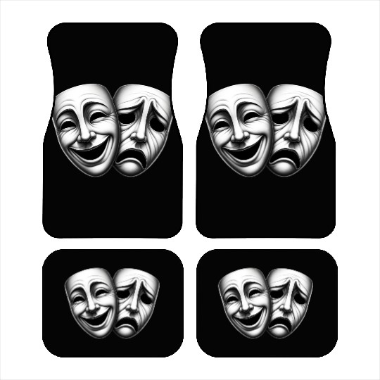 Comedy and Tragedy Masks – Classic Theater Art  Car Mats