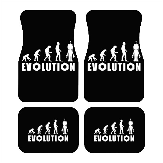 Evolution of Humanity and Technology Design Car Mats