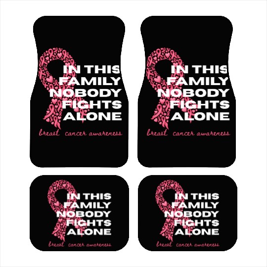 Breast Cancer Awareness Ribbon Car Mats – Pink Ribbon
