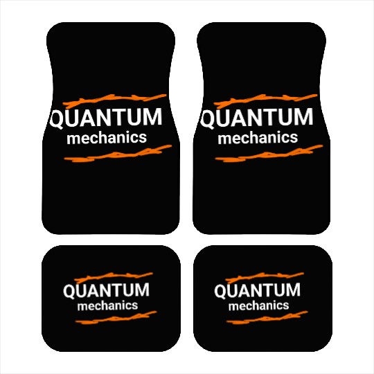Quantum Mechanics Minimalist Typography  Car Mats