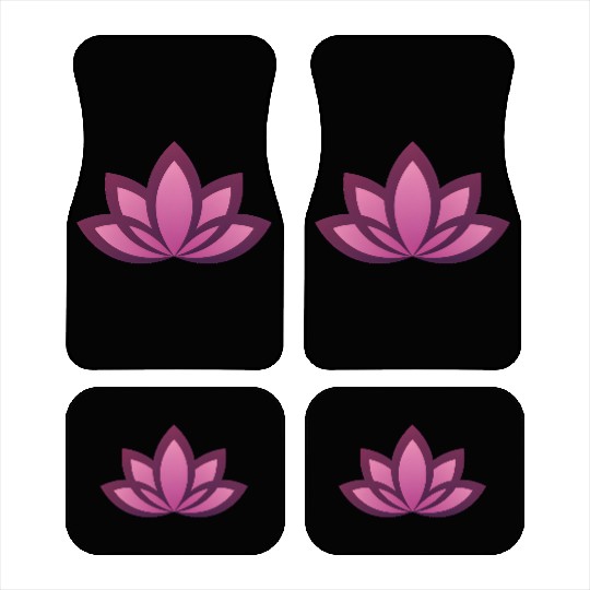 Elegant Pink Lotus Mandala Design Car Mats