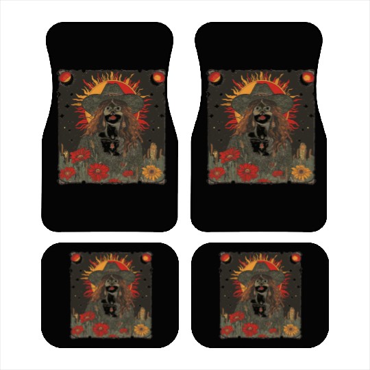 Mystic Sunflower Woman Illustration Car Mats