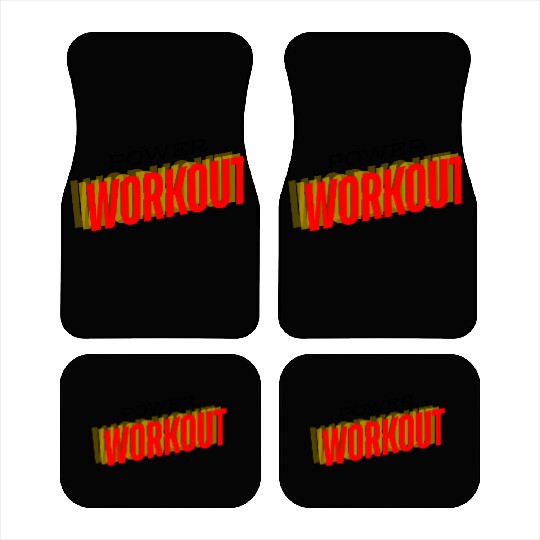 Dynamic Workout Typography Design Car Mats
