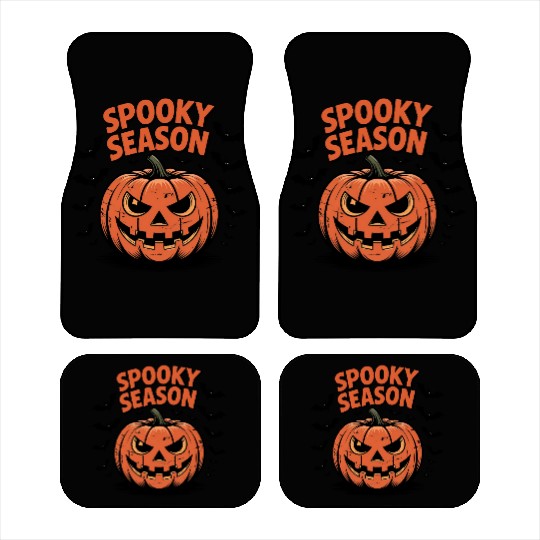 Spooky Season Pumpkin Car Mats
