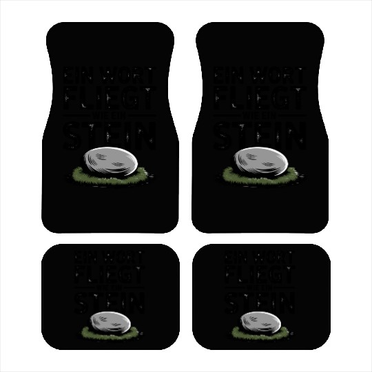 Do Not Disturb Rock Resting Peacefully on Grass Car Mats