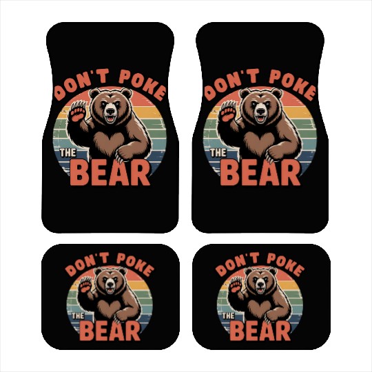 Don’t Poke The Bear Vintage Style Car Mats