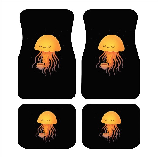 Whimsical Jellyfish Coffee Embrace Car Mats