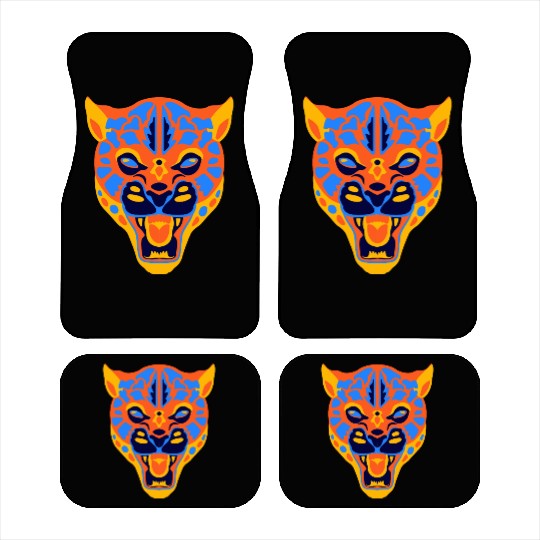 Vivid Jaguar Bold Print Car Mats
