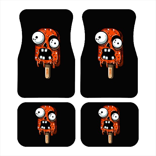ice cream zombie 02 Orange grunge sour scream Pop Car Mats
