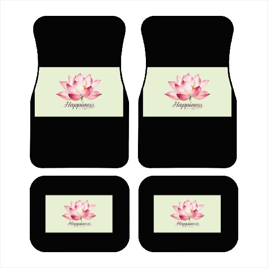 Serene Lotus Happiness Design Car Mats