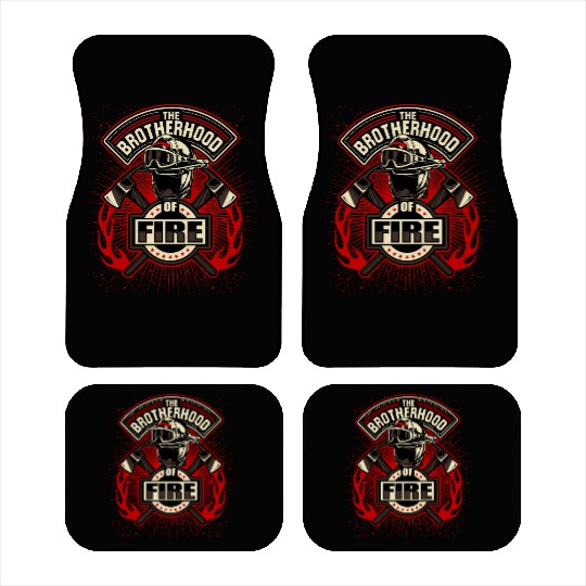 Brotherhood of Fire Firefighter Emblem Car Mats