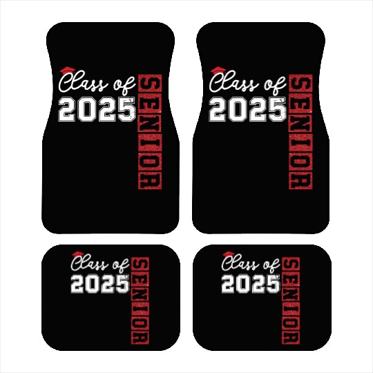 Class Of 2025 Senior Glitter Car Mats