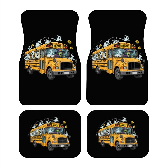 Haunted Ghost Transport School Bus Car Mats