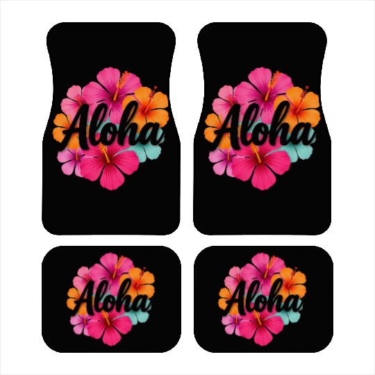 Aloha Hibiscus Hawaiian Dream Design Hawaii Vaca  Car Mats