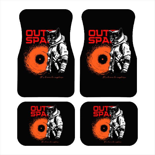 Space Cat Astronaut Adventure Car Mats