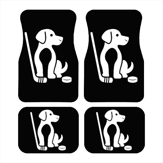 Dachshund Beagle hockey pet silhouette minimalist Car Mats