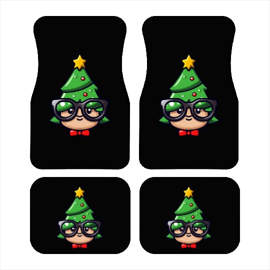 Festive Geek Christmas Tree Design Car Mats