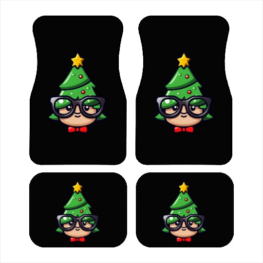 Festive Geek Christmas Tree Design Car Mats