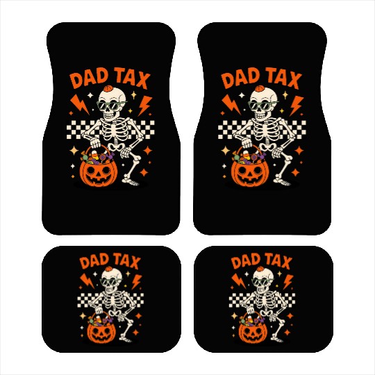 Dad Tax Skeleton Halloween Candy Car Mats