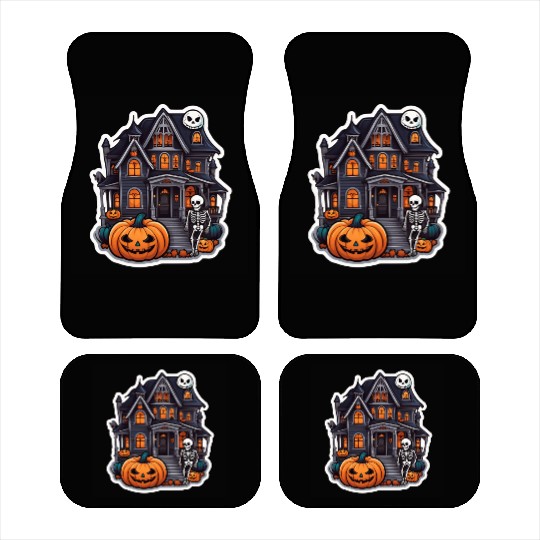 Haunted House Halloween Design Car Mats