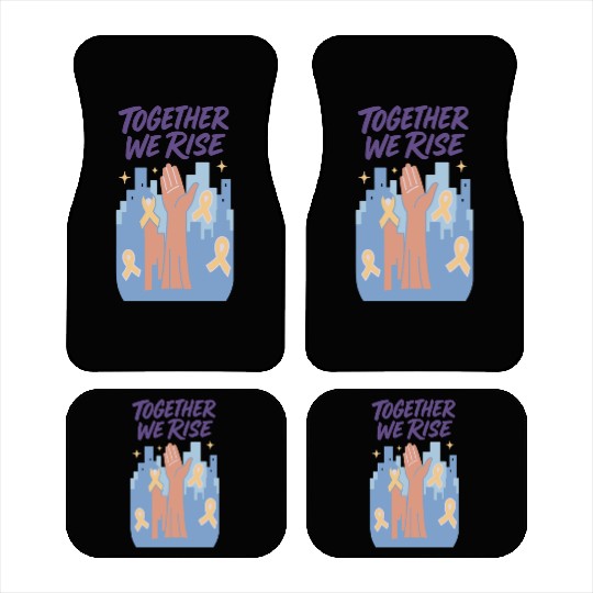 Together We Rise │ Childhood Cancer Awareness	 Car Mats