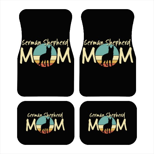 German Shepherd Mom Retro - Dog Lover Gift Car Mats