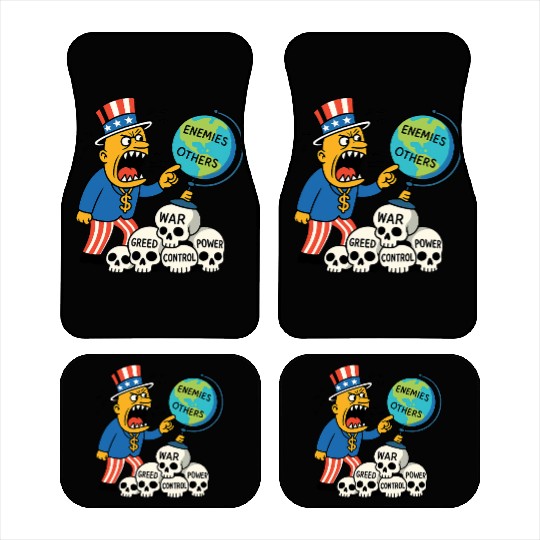 Angry Uncle America Confronts Global Enemies Car Mats