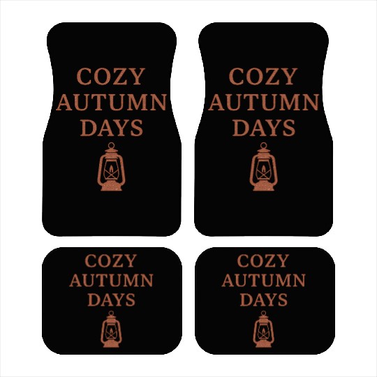 Cozy Autumn Days Lantern Design Car Mats