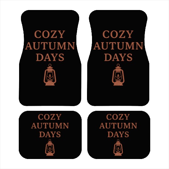 Cozy Autumn Days Lantern Design Car Mats