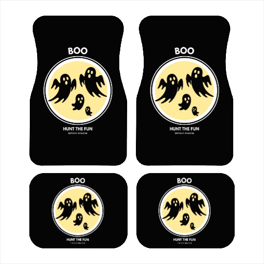 Boo Ghost Halloween Spooky Season Car Mats