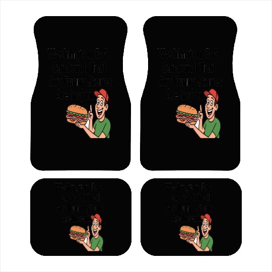 Washington DC Sandwich Throw Guy  Car Mats