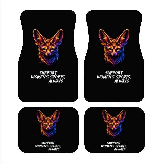 Vivid Neon Fox Support Women's Sports Car Mats