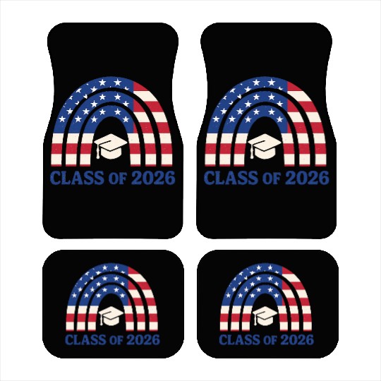 Senior 2026 | Graduation Class of 2026 Blue Design Car Mats