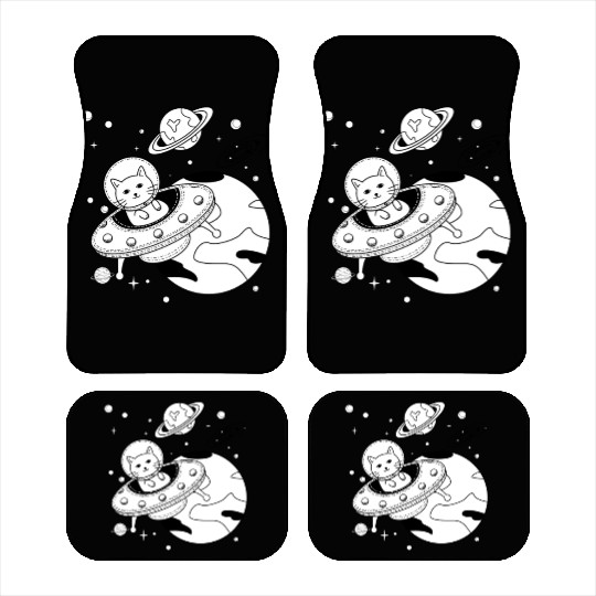 Space Cat Adventure Design Car Mats