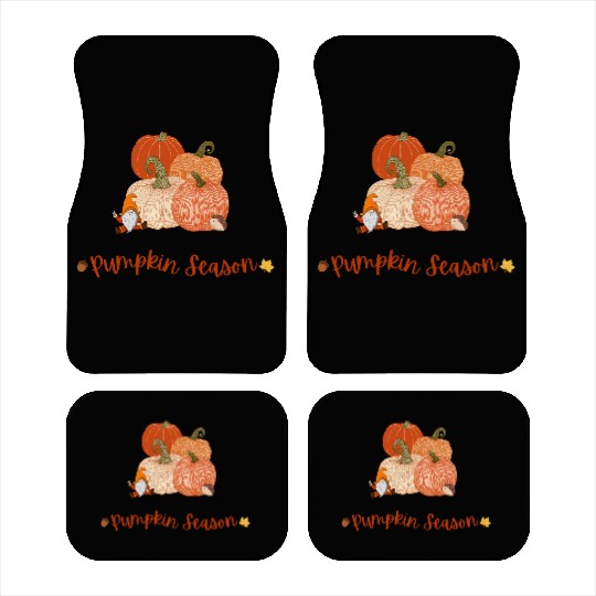 Autumn Pumpkin Harvest Illustration Car Mats