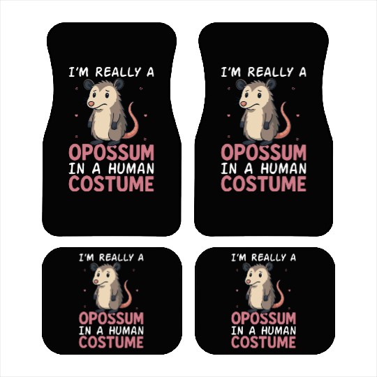 Humorous Opossum Costume Gift Car Mats