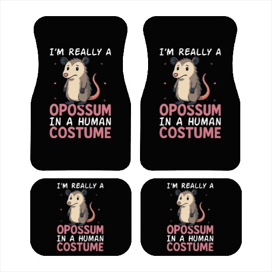 Humorous Opossum Costume Gift Car Mats