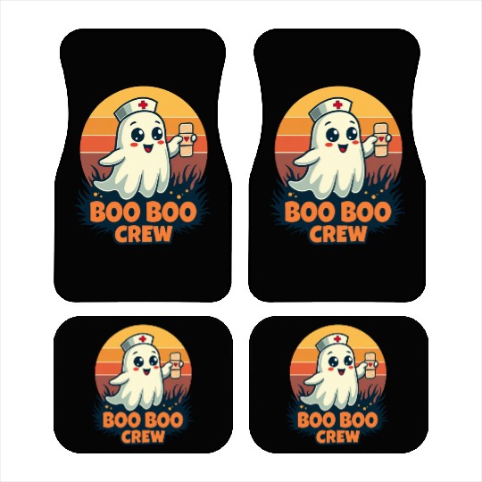 Halloween Boo Boo Crew Cute Ghost Nurse Doctor Car Mats