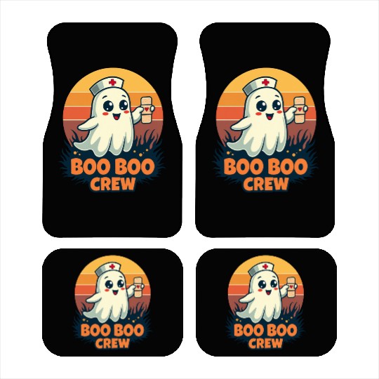 Halloween Boo Boo Crew Cute Ghost Nurse Doctor Car Mats