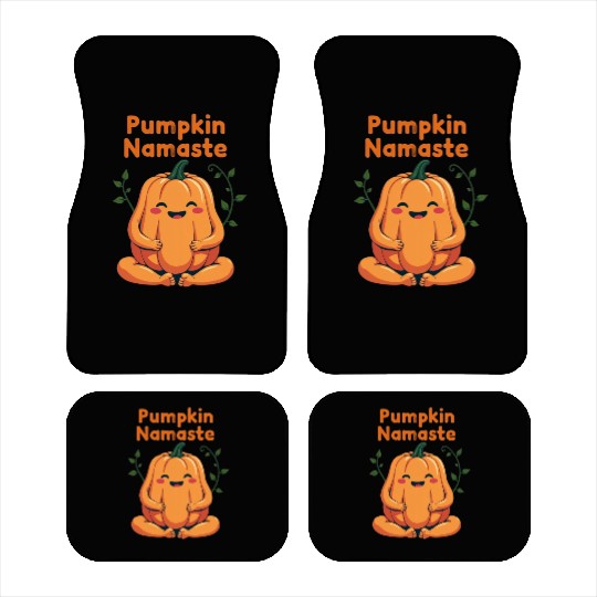 Pumpkin Namaste Autumn Design Car Mats