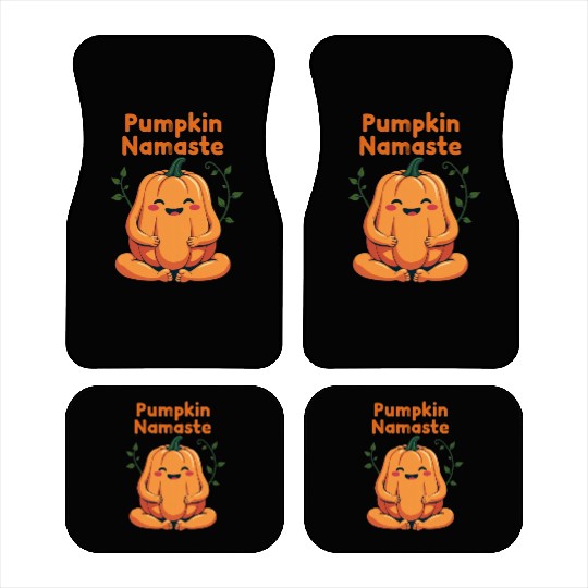 Pumpkin Namaste Autumn Design Car Mats