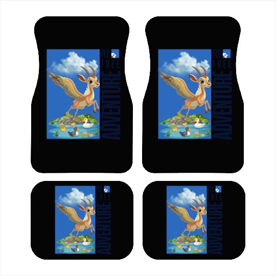 Flying Mythical Waterfowl with Adventure Theme Car Mats