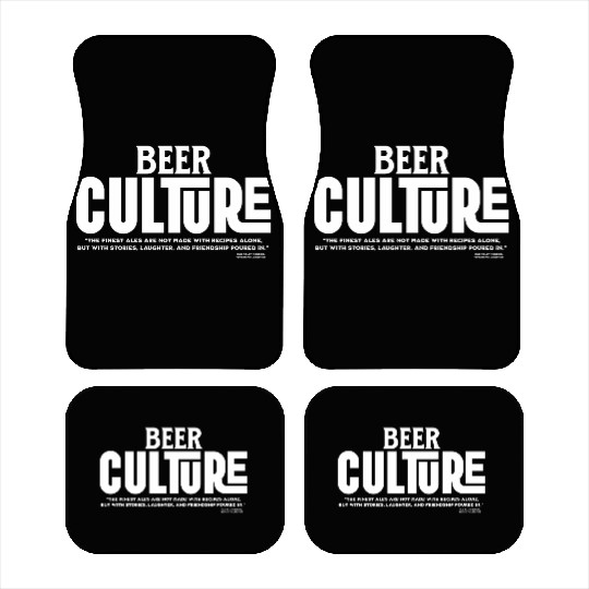 Beer Culture Typography Design Car Mats